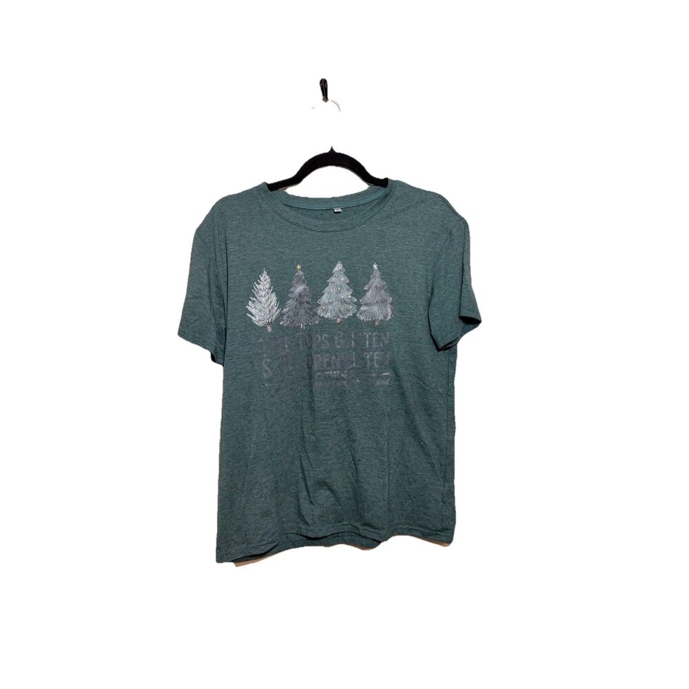 Tree Tops Glisten And Children Never Listen Holiday Graphic T-shirt Size L... - Picture 1 of 5